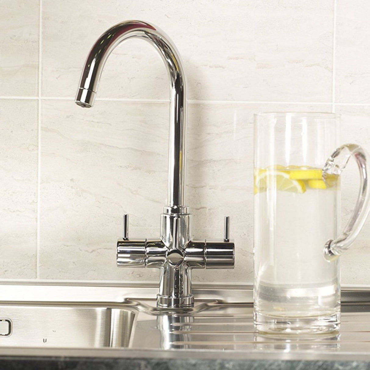Astini Torlan Chrome 3 Way Ambient & Water Filter Kitchen Sink Mixer Tap