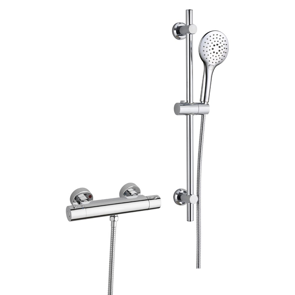 Astini Snowdon Chrome Cool Touch Bar Valve & Riser Kit
