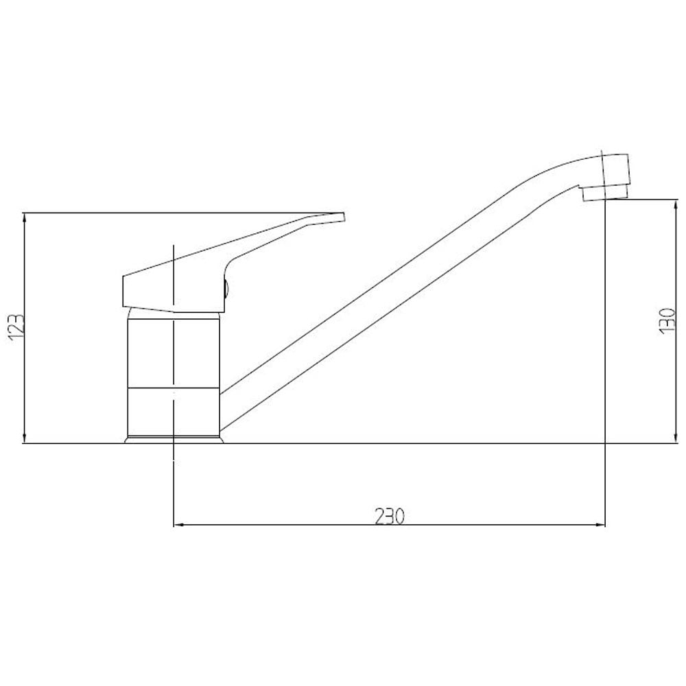 Astini Milford Chrome 40mm Kitchen Mixer Tap TIS5030