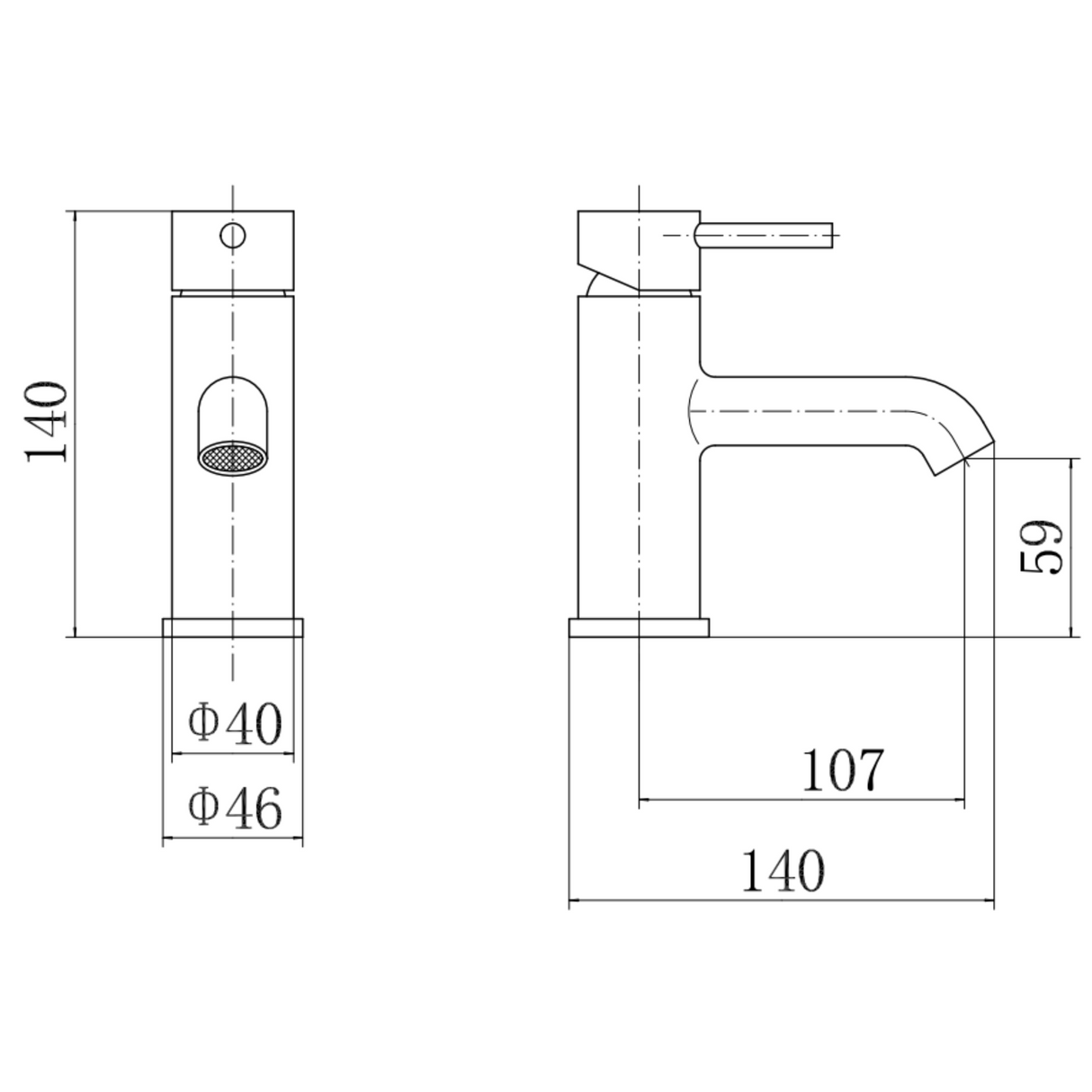 Ellsi Bounce Mono Basin Mixer Tap CHROME PDT-000692 LD
