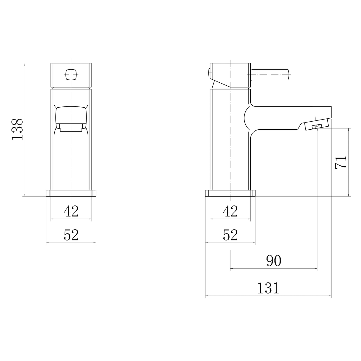 Ellsi Ella Mono Basin Mixer Tap MATT BLACK ELL-01-MB LD