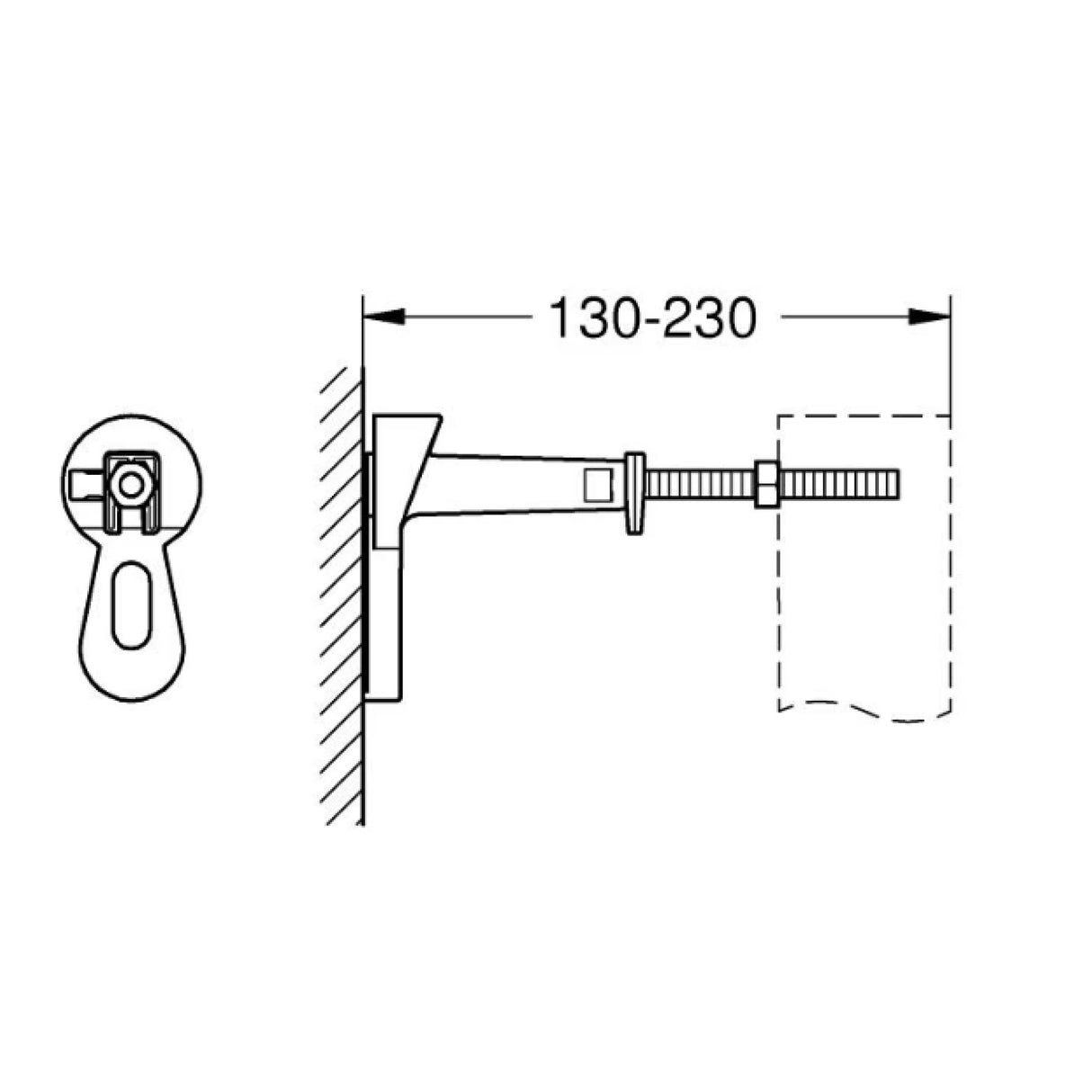 Grohe 3855800M Rapid SL Front Wall Brackets (Pair) 3855800M LD