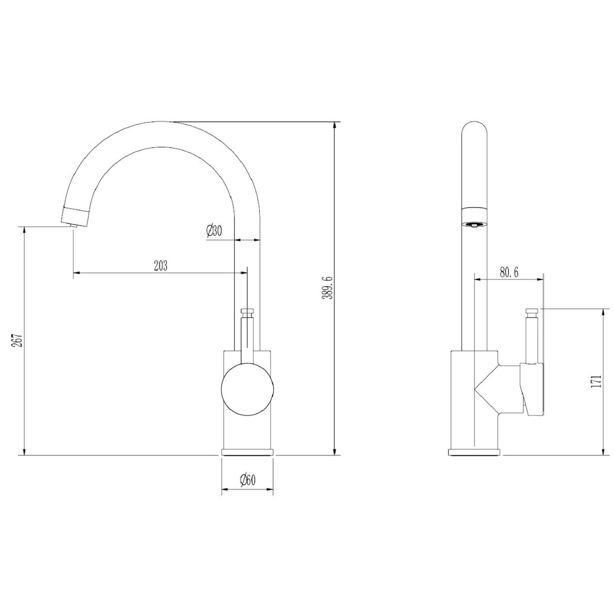 Ellsi Sole Single Lever 3in1 Instant Boiling Water Tap With Boiler & Filter BRUSHED BRASS HWT-KIT-08-BB LD