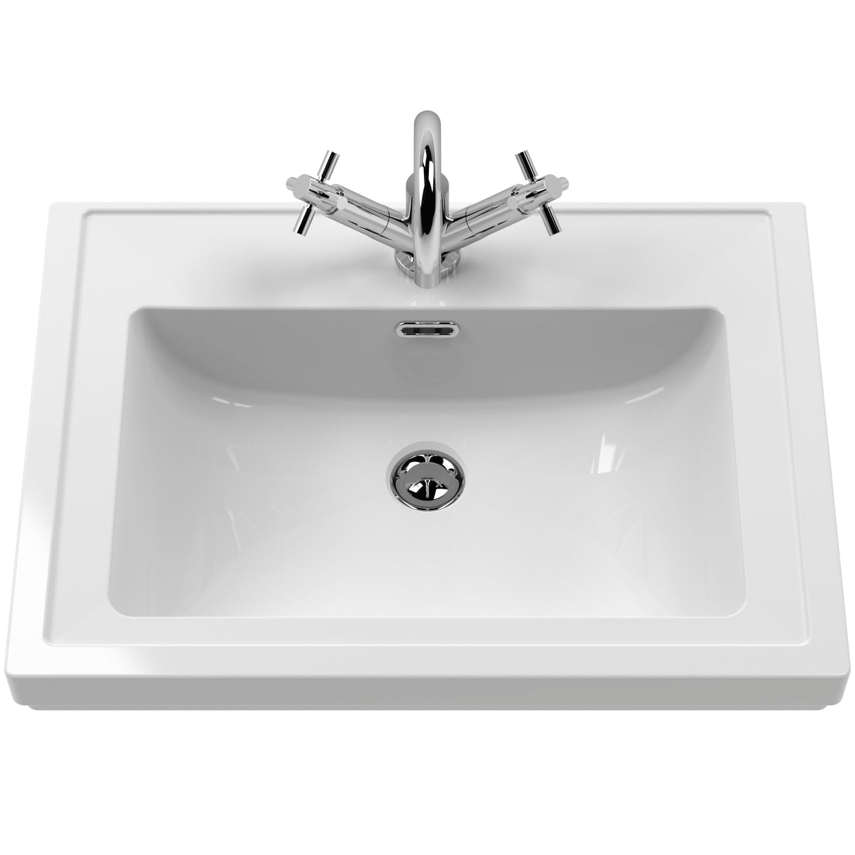 3_Classic Fireclay 1TH Basin 600mm