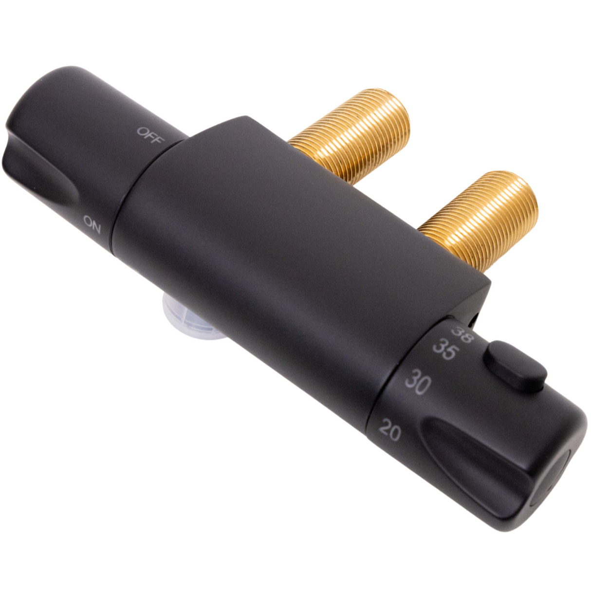 Ellsi Atlas Minimalist Exposed Thermostatic Bar Shower Valve MATT BLACK TBV-01-MB_1