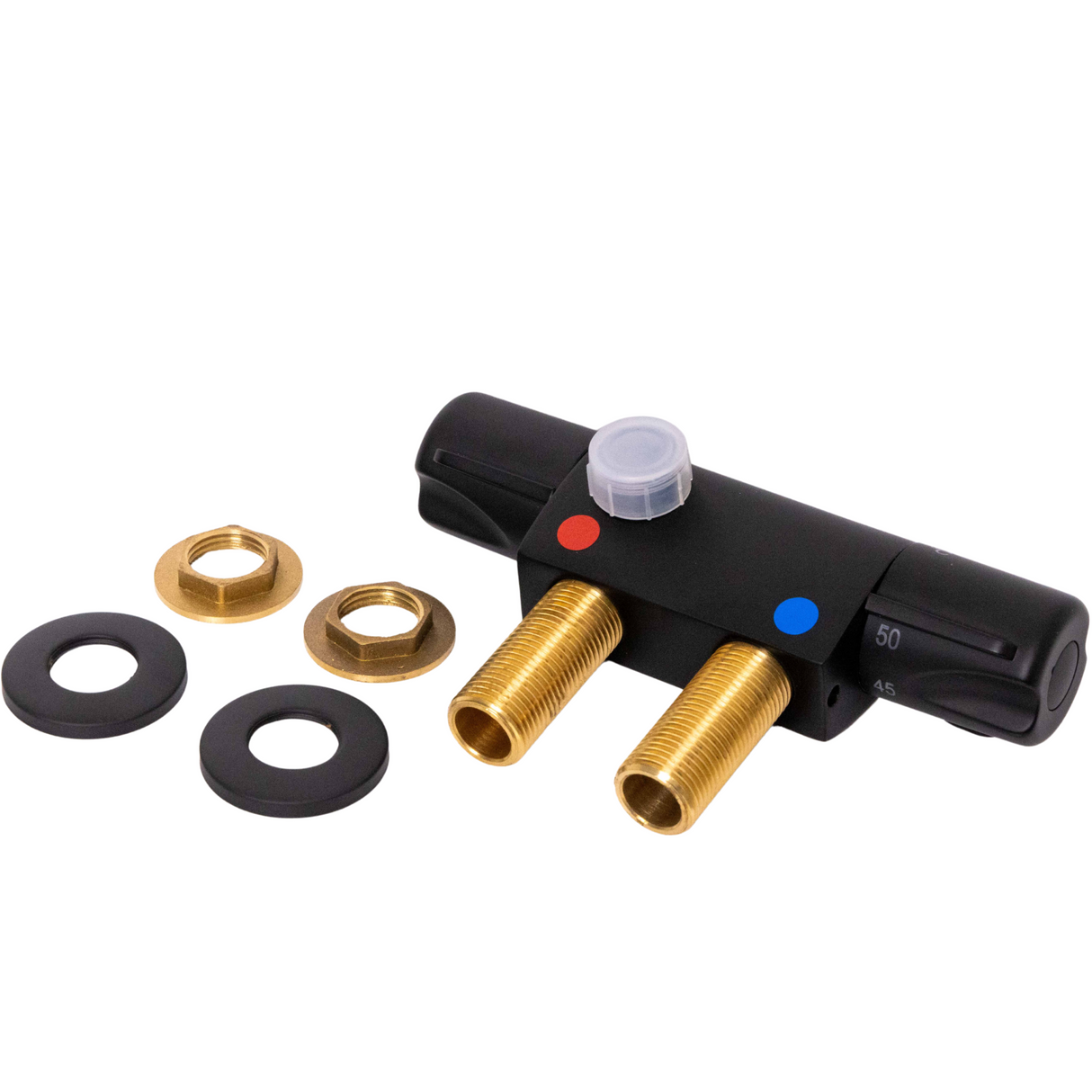 Ellsi Atlas Minimalist Exposed Thermostatic Bar Shower Valve MATT BLACK TBV-01-MB_2