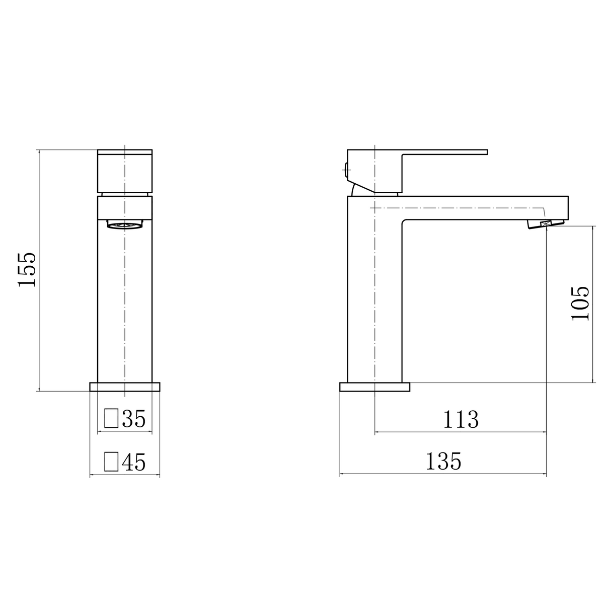 Ellsi Avon Mono Basin Mixer Tap Chrome AVO-01-CH LD