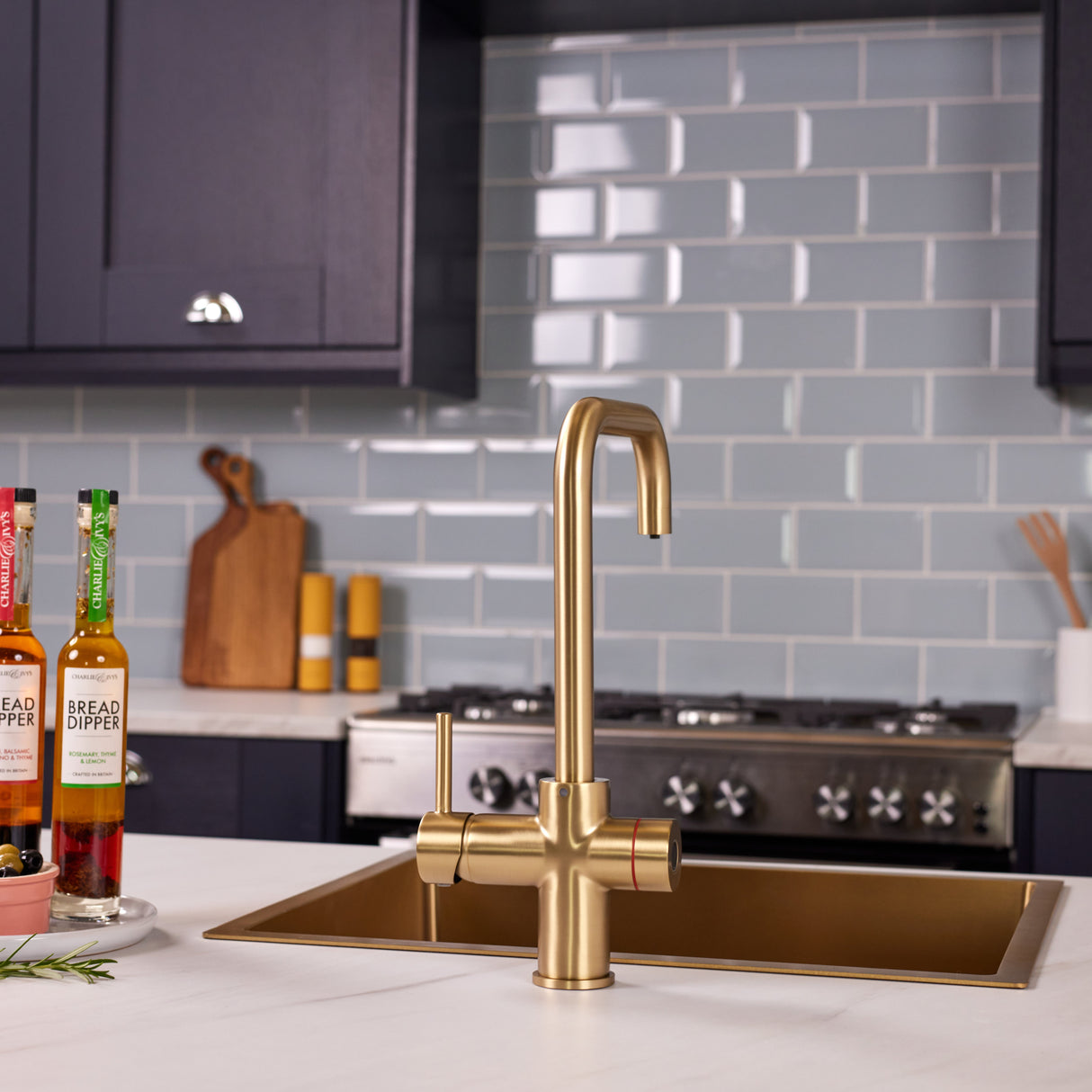 Ellsi Impromta Biometric Instant Boiling Water Tap With Boiler & Filter BRUSHED BRASS LS11