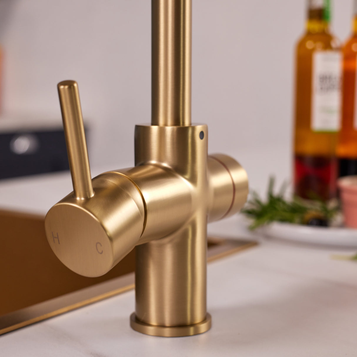 Ellsi Impromta Biometric Instant Boiling Water Tap With Boiler & Filter BRUSHED BRASS LS14