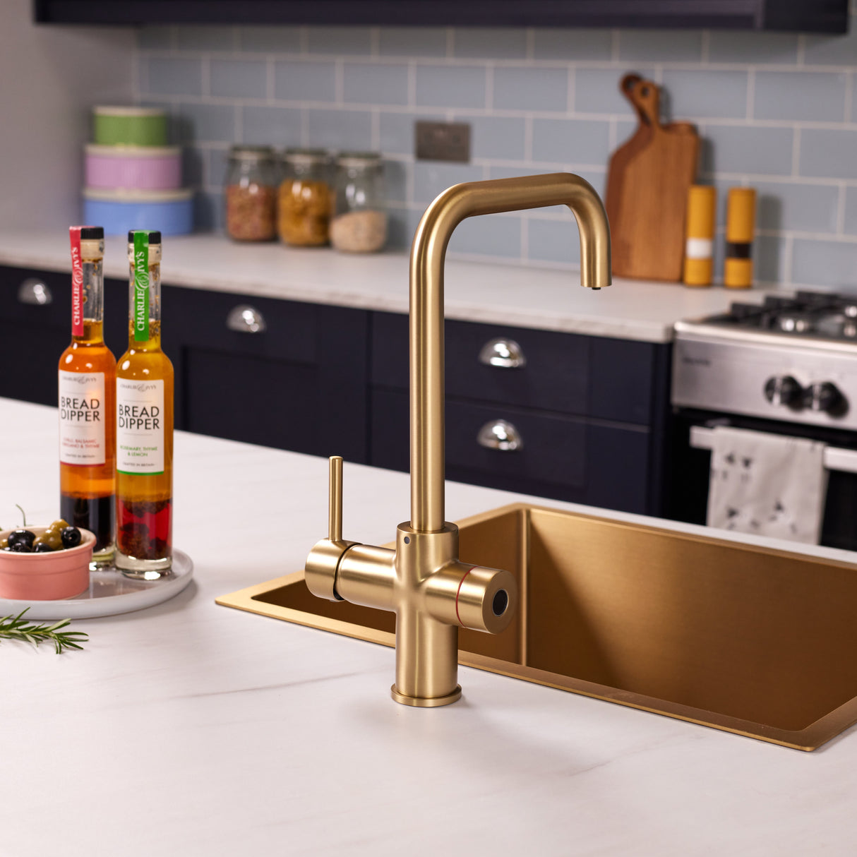 Ellsi Impromta Biometric Instant Boiling Water Tap With Boiler & Filter BRUSHED BRASS LS2