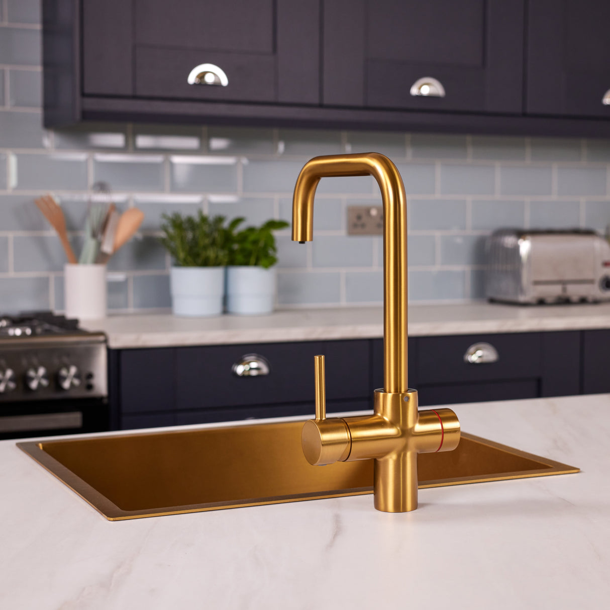 Ellsi Impromta Biometric Instant Boiling Water Tap With Boiler & Filter BRUSHED GOLD LS25