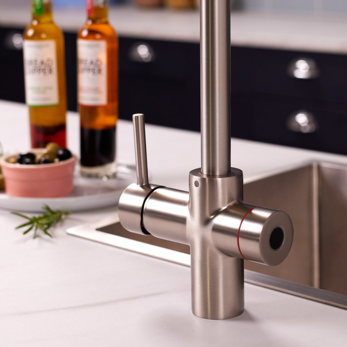 Ellsi Impromta Biometric Instant Boiling Water Tap With Boiler & Filter BRUSHED STEEL LS18