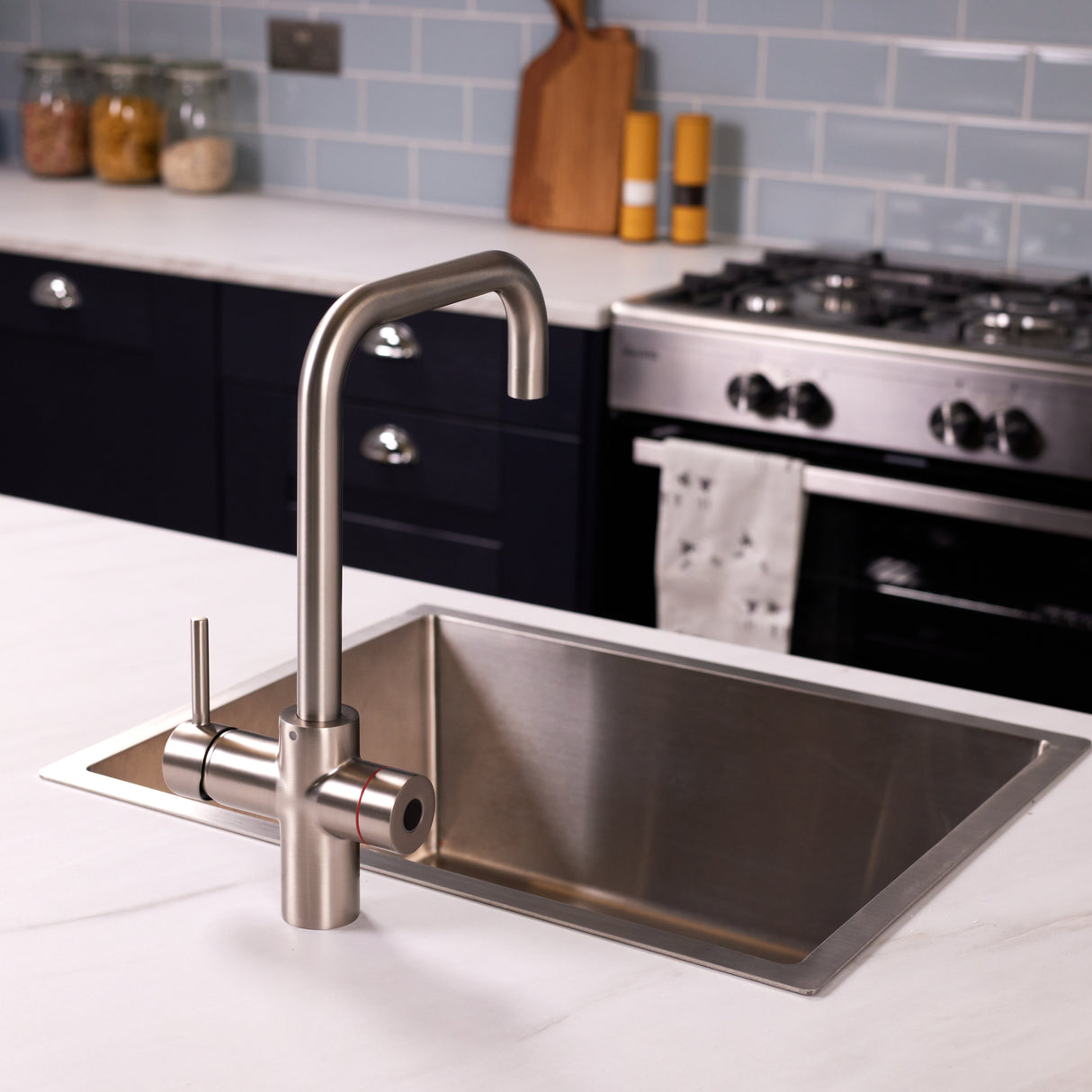 Ellsi Impromta Biometric Instant Boiling Water Tap With Boiler & Filter BRUSHED STEEL LS7