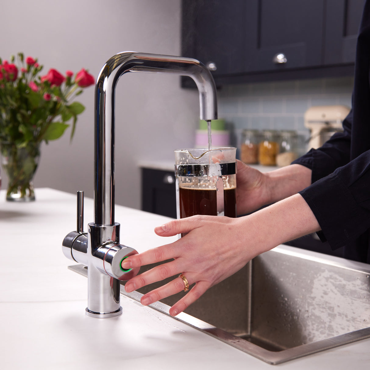 Ellsi Impromta Biometric Instant Boiling Water Tap With Boiler & Filter CHROME LS26