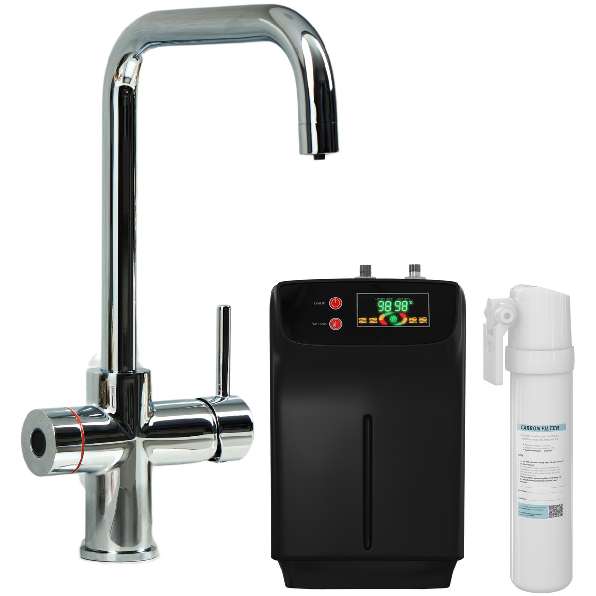 Ellsi Impromta BiometricInstant Boiling Water Tap With Boiler & Filter CHROME