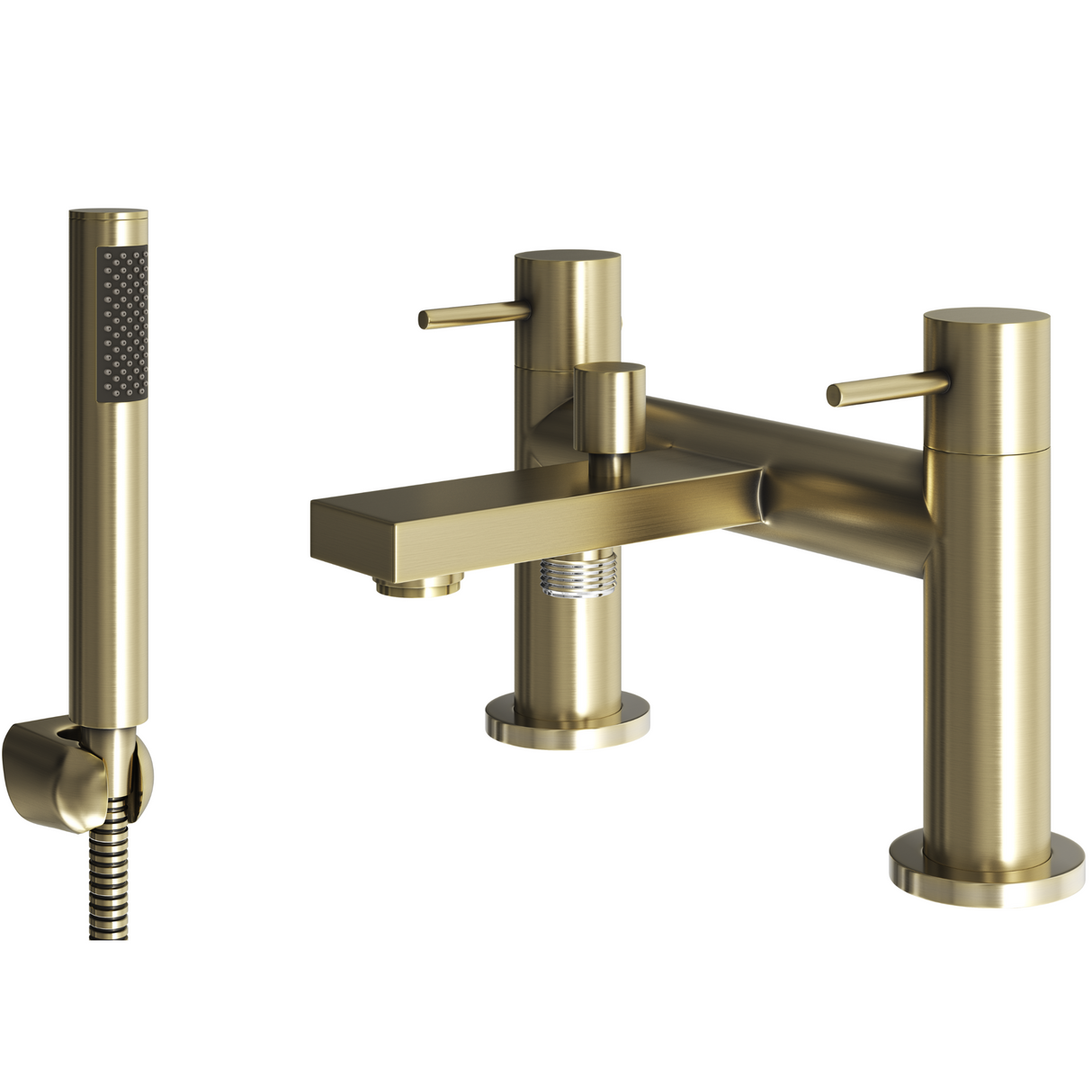 Ellsi Blake Bath Shower Mixer Tap & Shower Kit BRUSHED BRASS BLA-02-BB