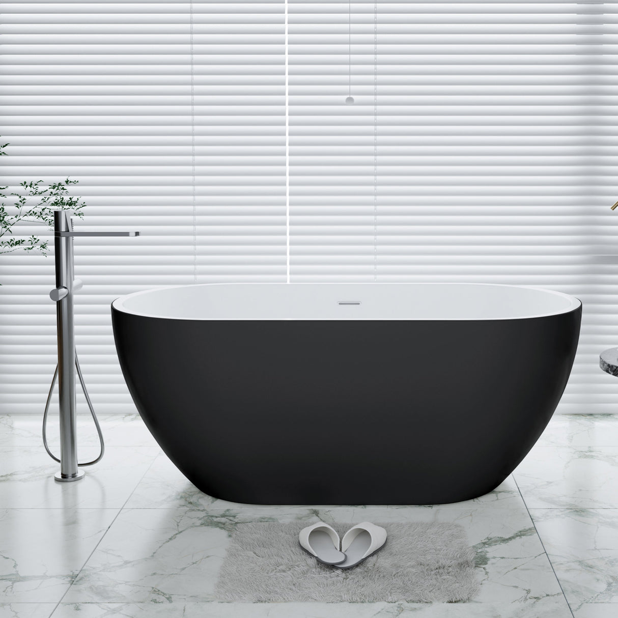 Bathmegastore Elizabeth Acrylic Freestanding Bath L1700 x W750mm Painted Eggshell BMELIZABETH-BATH-PAINTED-1700-WASTE-WHITE LS