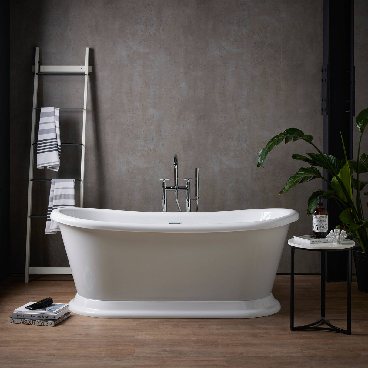 Bathmegastore Audrey Acrylic Freestanding Bath Polished White LS2