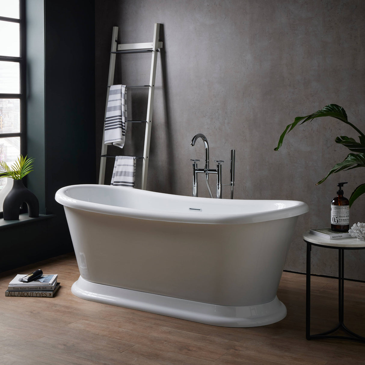 Bathmegastore Audrey Acrylic Freestanding Bath Polished White LS3