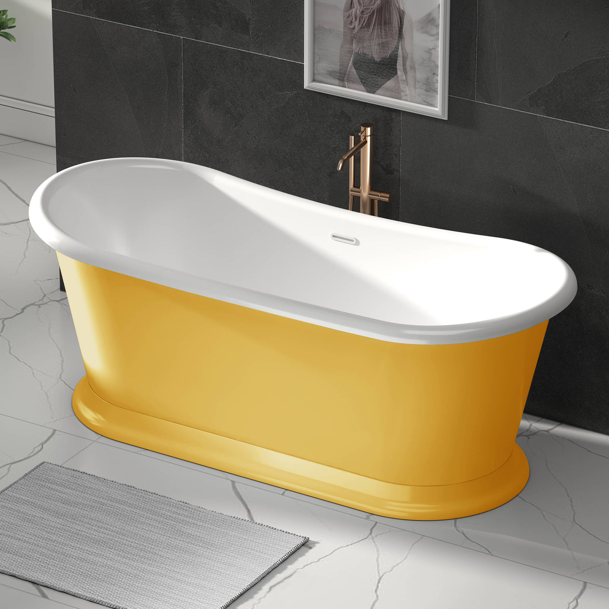 Bathmegastore Audrey Acrylic Freestanding Bath Painted LS2