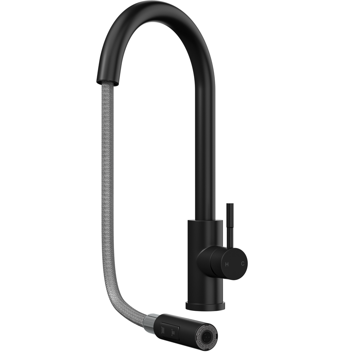 Ellsi Cato Pull-Out Single Lever Kitchen Mixer Tap MATT BLACK CAT-01-MB_2