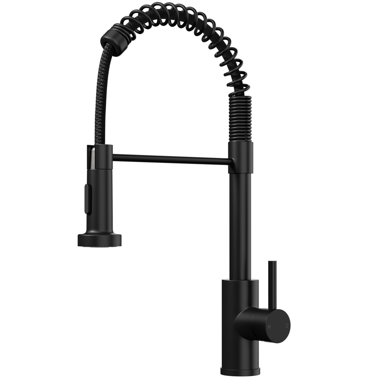 Ellsi Contra Spring Style Pull-Out Single Lever Kitchen Mixer Tap MATT BLACK CON-01-MB_1