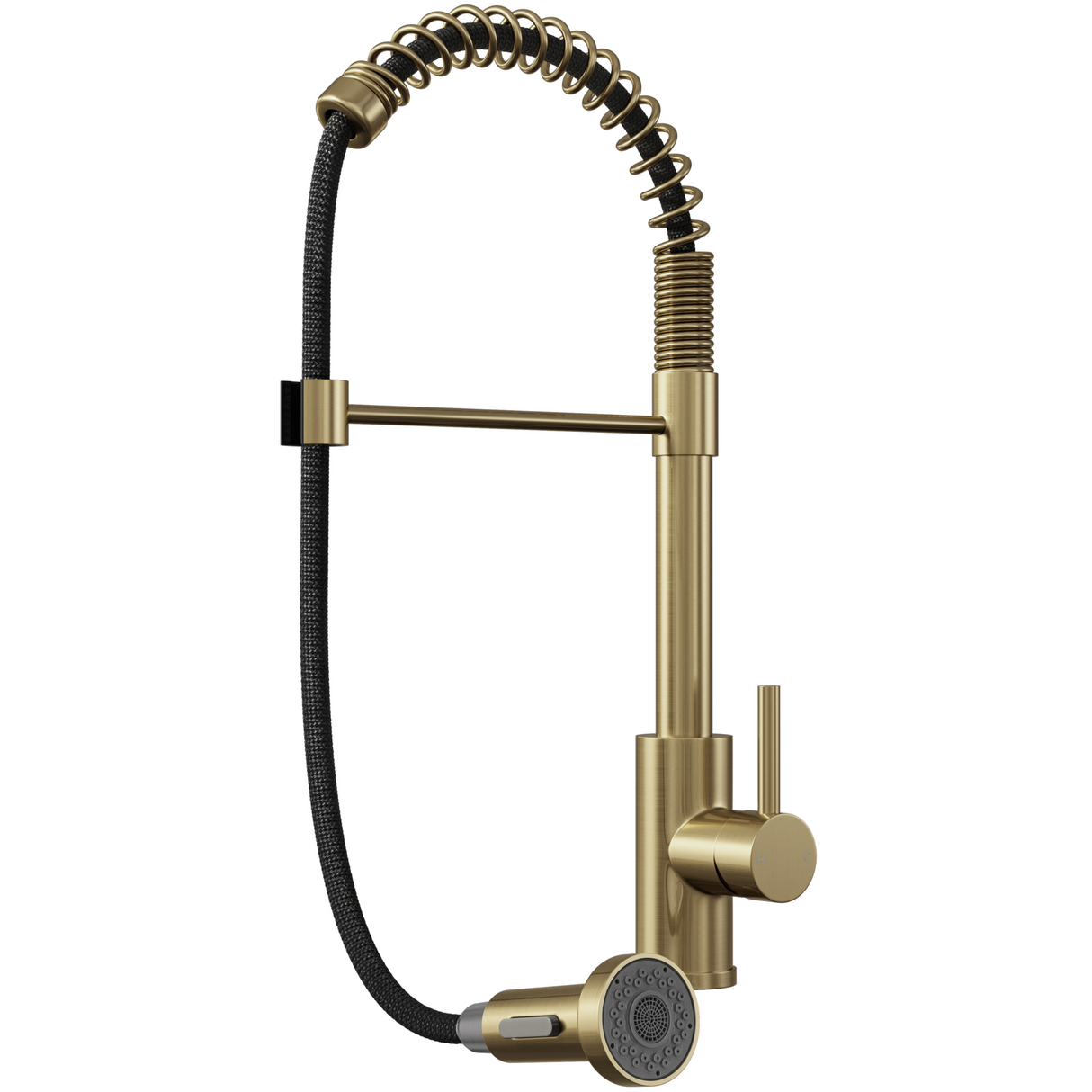 Ellsi Contra Spring Style Pull-Out Single Lever Kitchen Mixer Tap BRUSHED BRASS CON-01-BB_2