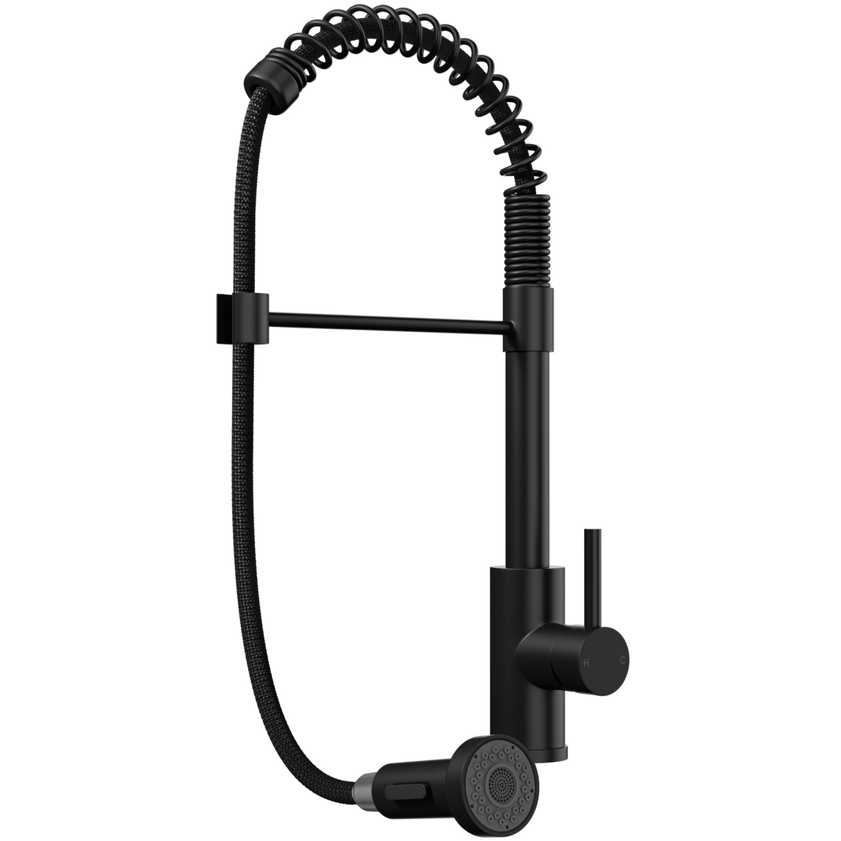 Ellsi Contra Spring Style Pull-Out Single Lever Kitchen Mixer Tap MATT BLACK CON-01-MB_2