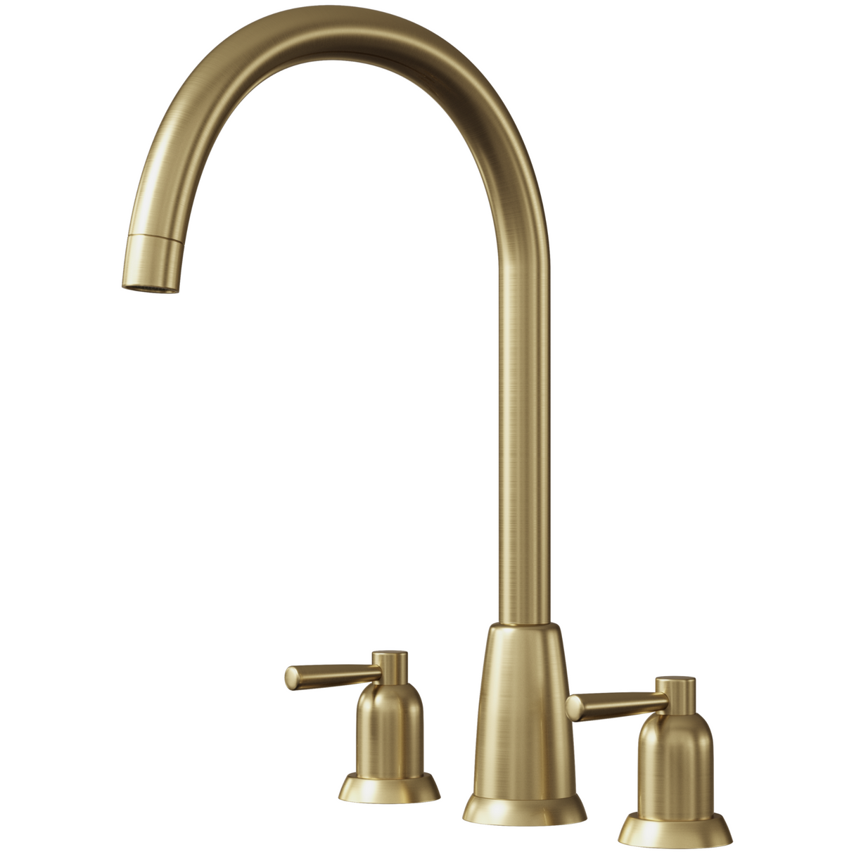 Ellsi Cuthbert 3-Hole Kitchen Mixer Tap With Lever Handles BRUSHED BRASS CUT-01-BB