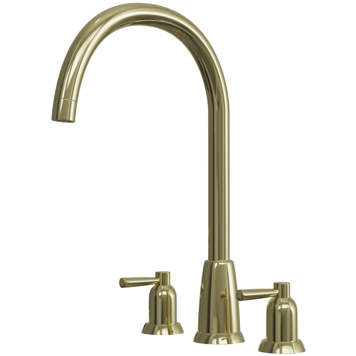 Ellsi Cuthbert 3-Hole Kitchen Mixer Tap With Lever Handles POLISHED BRASS CUT-01-POB