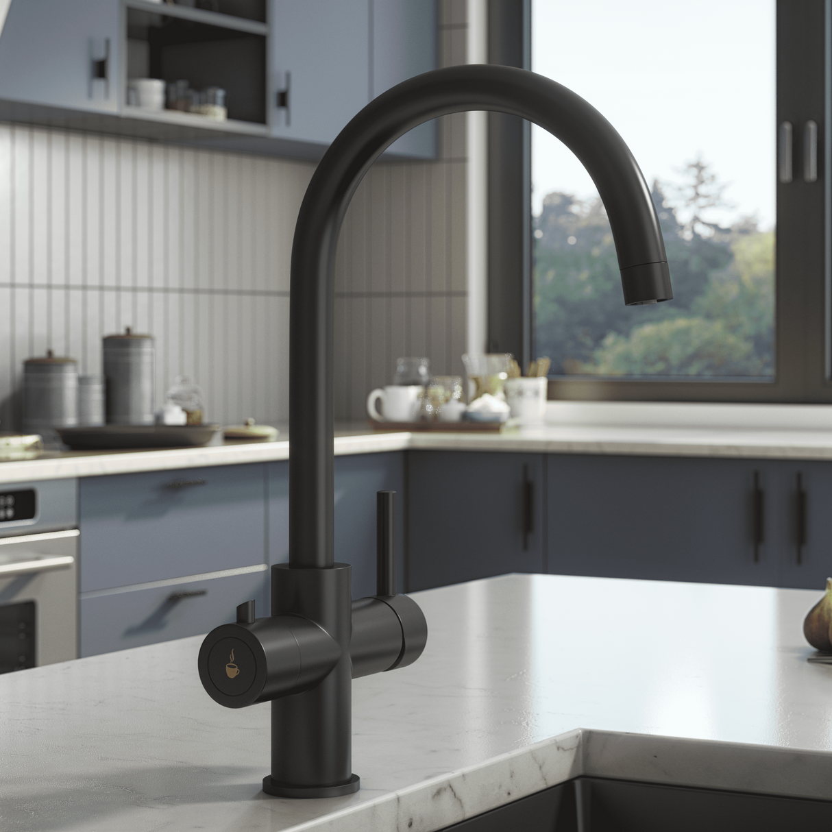 Ellsi Cygne 3in1 Instant Boiling Water Tap With Boiler & Filter MATT BLACK HWT-KIT-12-MB LS