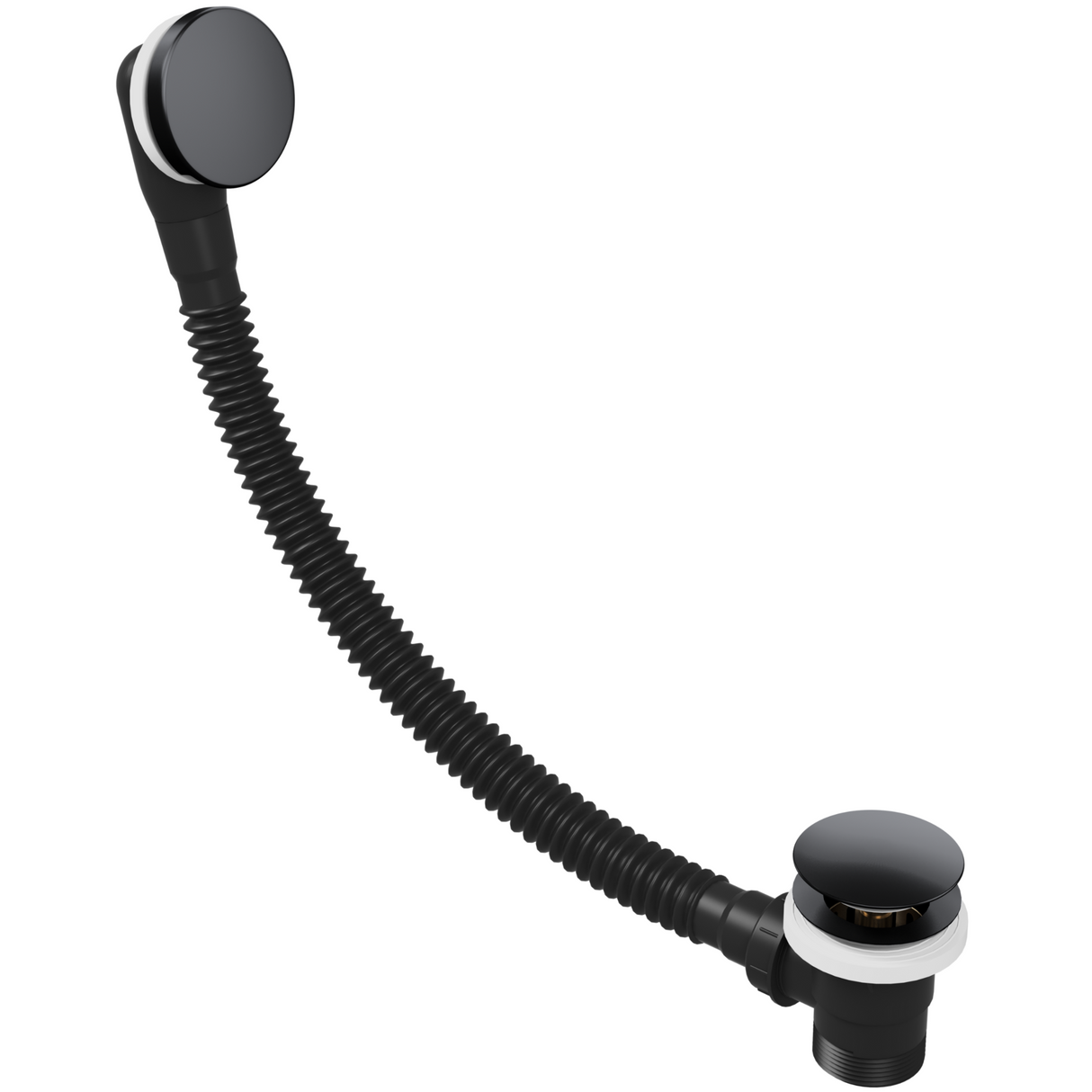 Ellsi Easy Clean Click Clack Bath Waste & Overflow MATT BLACK ECBW001MB