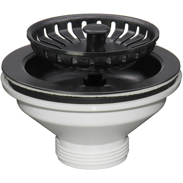 Ellsi Eco Kitchen Sink Waste Strainer PP Matt Black 90mm PP MATT BLACK PDT-000545_1