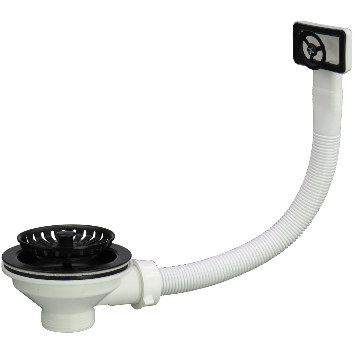 Ellsi Eco Kitchen Sink Waste Strainer & Overflow PP Matt Black 90mm PP MATT BLACK PDT-000544_2