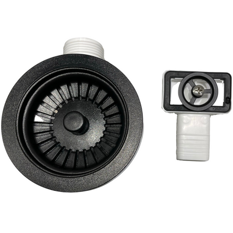 Ellsi Eco Kitchen Sink Waste Strainer & Overflow PP Matt Black 90mm PP MATT BLACK PDT-000544_1