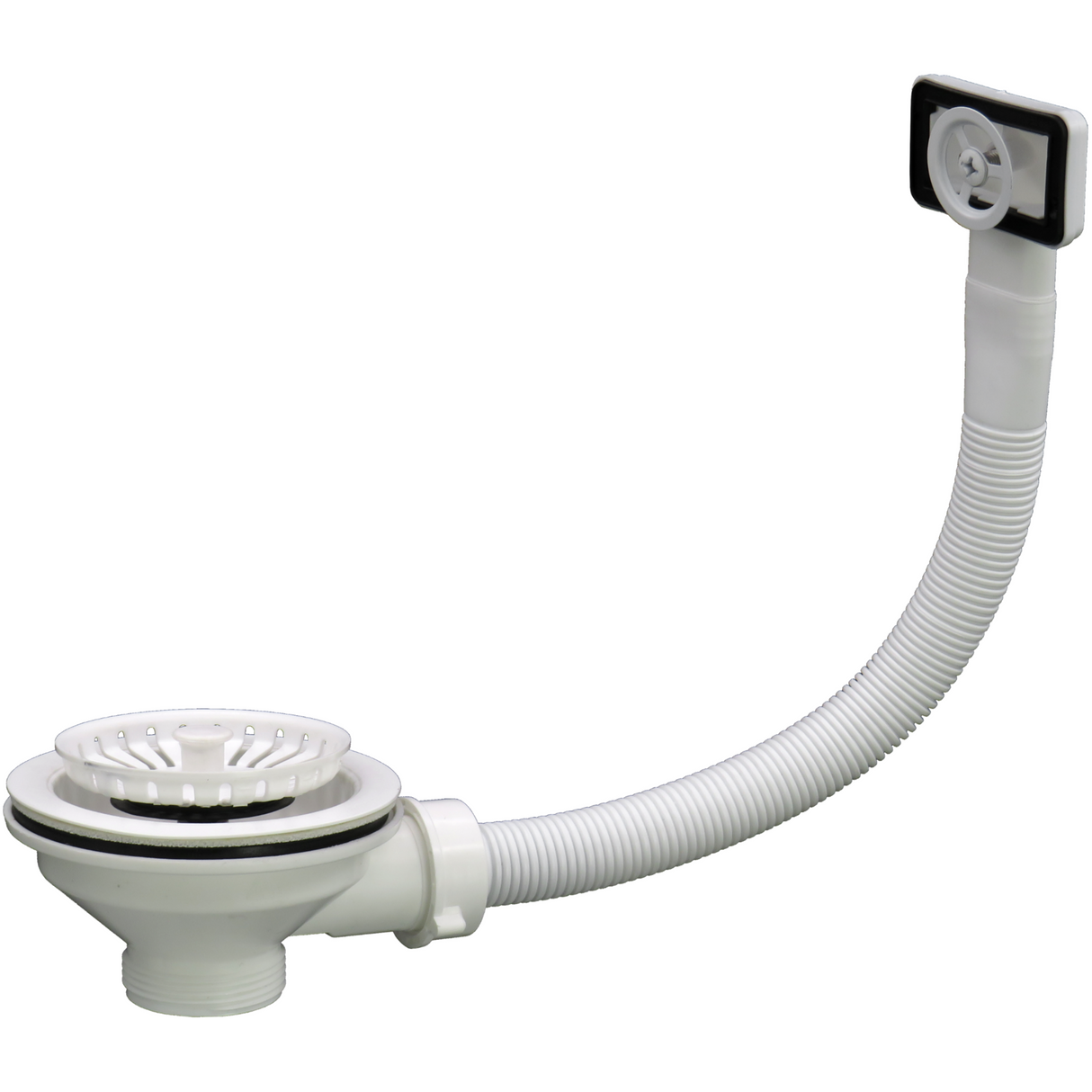 Ellsi Eco Kitchen Sink Waste Strainer & Overflow PP Matt White 90mm PP MATT WHITE PDT-000546_2