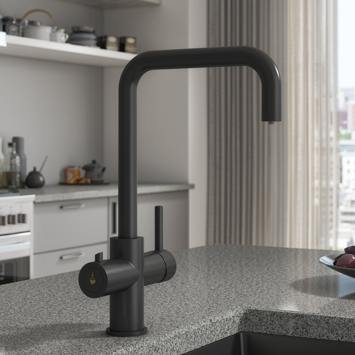 Ellsi Elise 3in1 Instant Boiling Water Tap With Boiler & Filter MATT BLACK HWT-KIT-01-MB LS