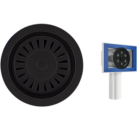 Ellsi Elite Kitchen Sink Waste Strainer & Overflow Matt Black 90mm MATT BLACK PDT-000293