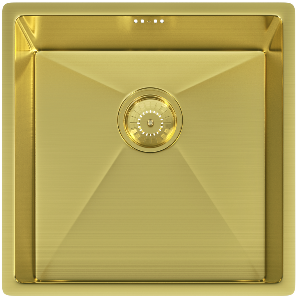 Ellsi Elite 1.0 Bowl Stainless Steel Undermount Kitchen Sink Brushed Brass 440mm x 440mm BRUSHED BRASS PDT-000666_1