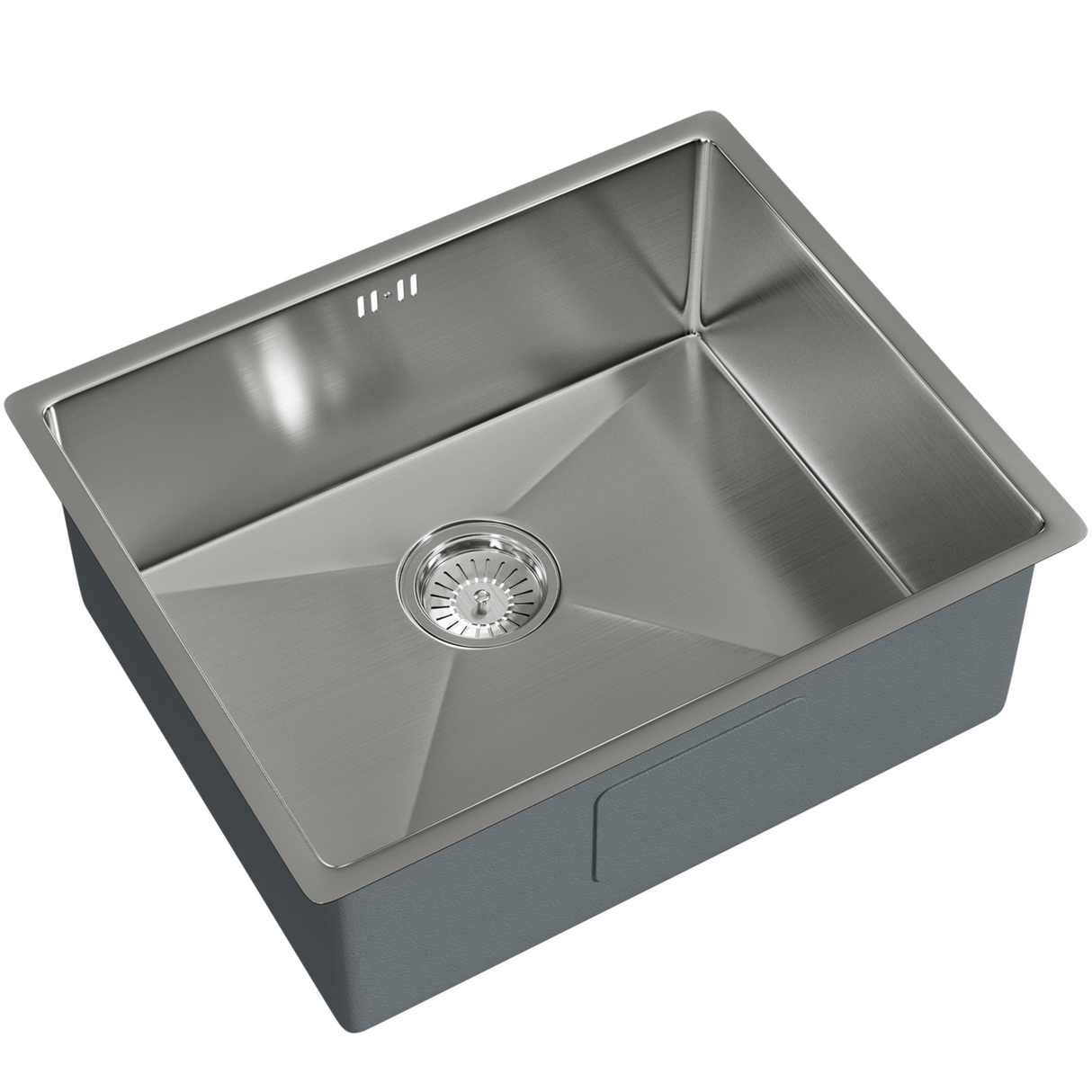 Ellsi Elite 1.0 Bowl Stainless Steel Undermount Kitchen Sink Brushed Steel 540mm x 440mm BRUSHED STEEL PDT-000437_2