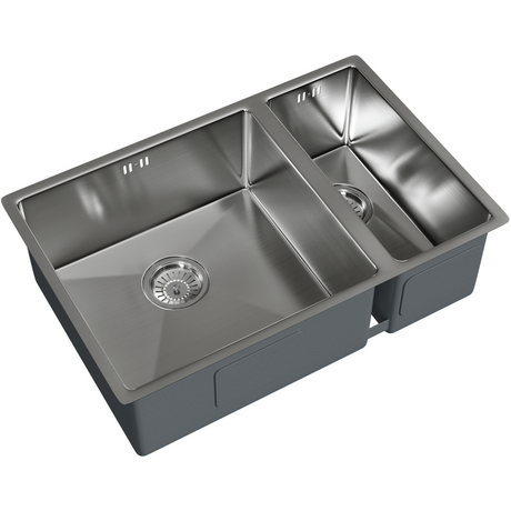 Ellsi Elite 1.5 Bowl Stainless Steel Undermount Kitchen Sink Brushed Steel 670mm x 440mm BRUSHED STEEL PDT-000079_2