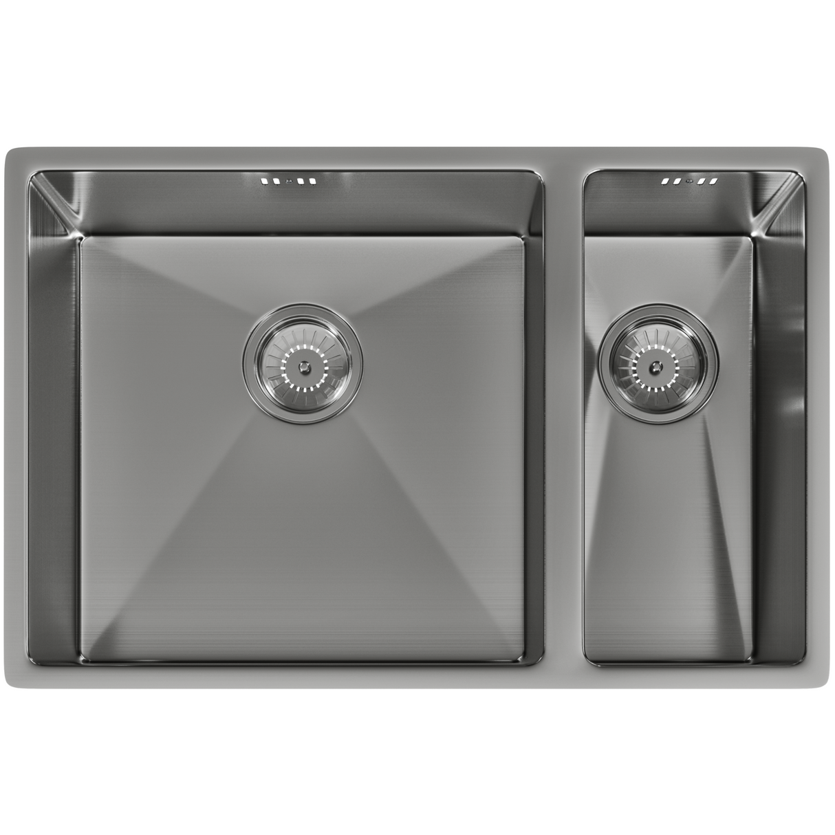 Ellsi Elite 1.5 Bowl Stainless Steel Undermount Kitchen Sink Brushed Steel 670mm x 440mm BRUSHED STEEL PDT-000079_1