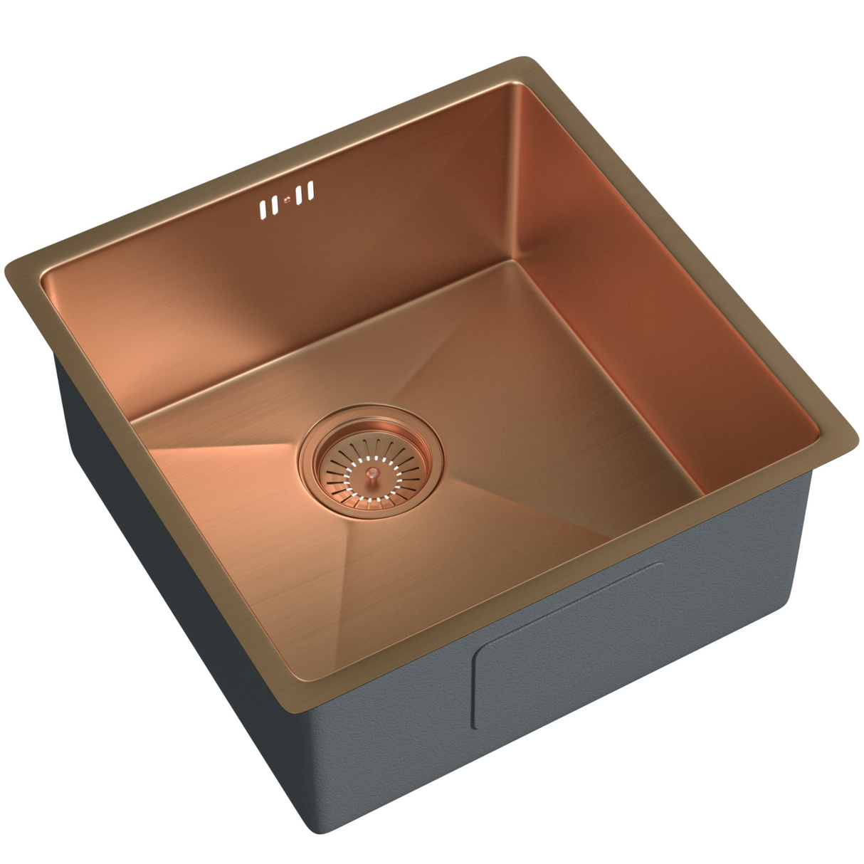 Ellsi Elite 1.0 Bowl Stainless Steel Undermount Kitchen Sink Brushed Copper 440mm x 440mm BRUSHED COPPER PDT-000027_2