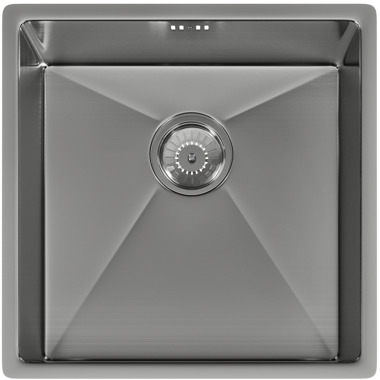 Ellsi Elite 1.0 Bowl Stainless Steel Undermount Kitchen Sink Brushed Steel 440mm x 440mm BRUSHED STEEL PDT-000078_1
