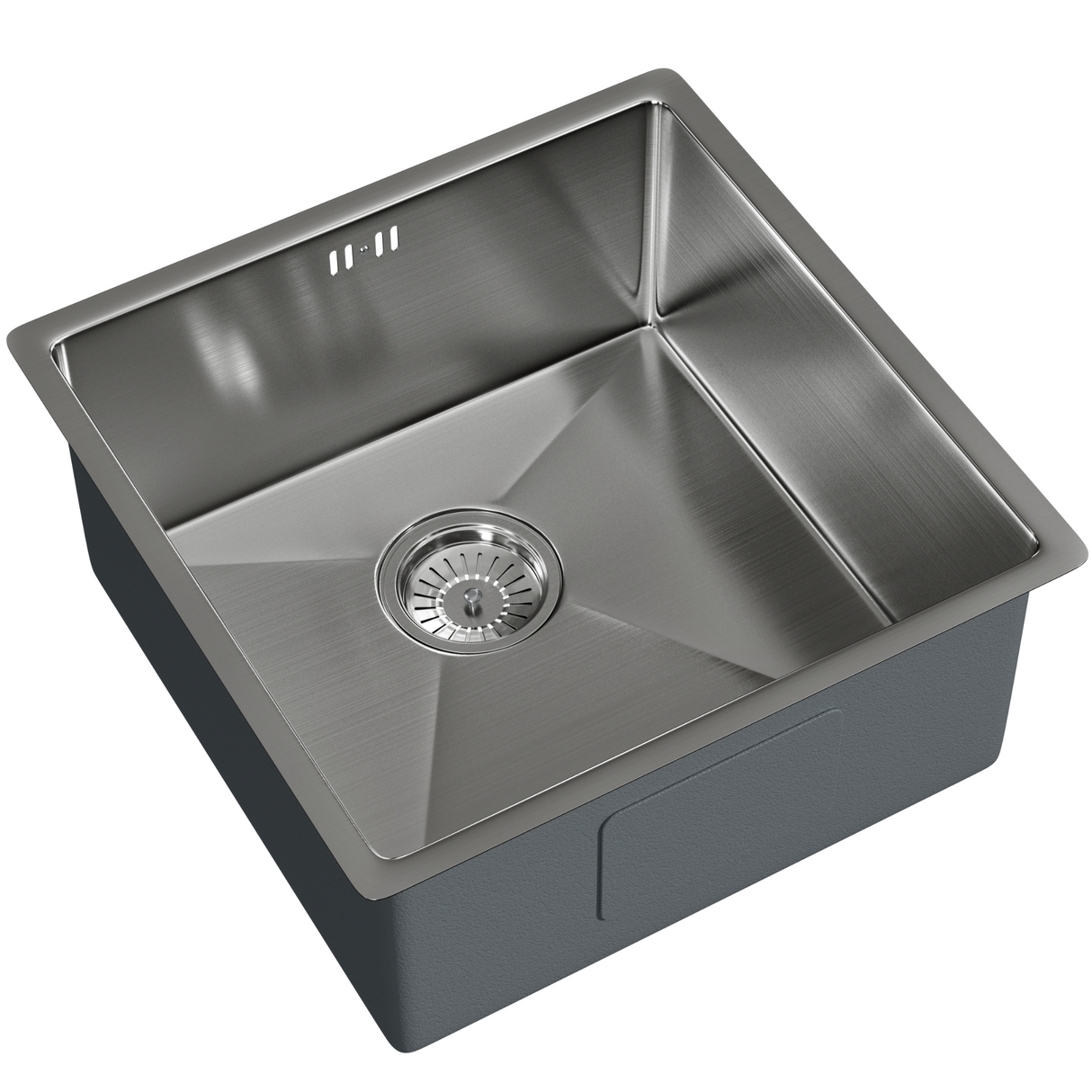 Ellsi Elite 1.0 Bowl Stainless Steel Undermount Kitchen Sink Brushed Steel 440mm x 440mm BRUSHED STEEL PDT-000078_2
