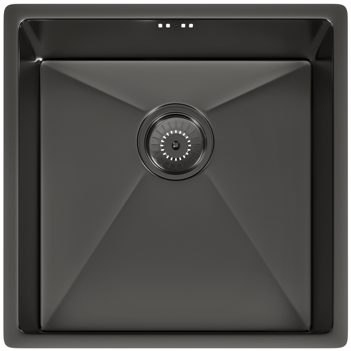 Ellsi Elite 1.0 Bowl Stainless Steel Undermount Kitchen Sink Gun Metal 440mm x 440mm GUN METAL PDT-000305_1