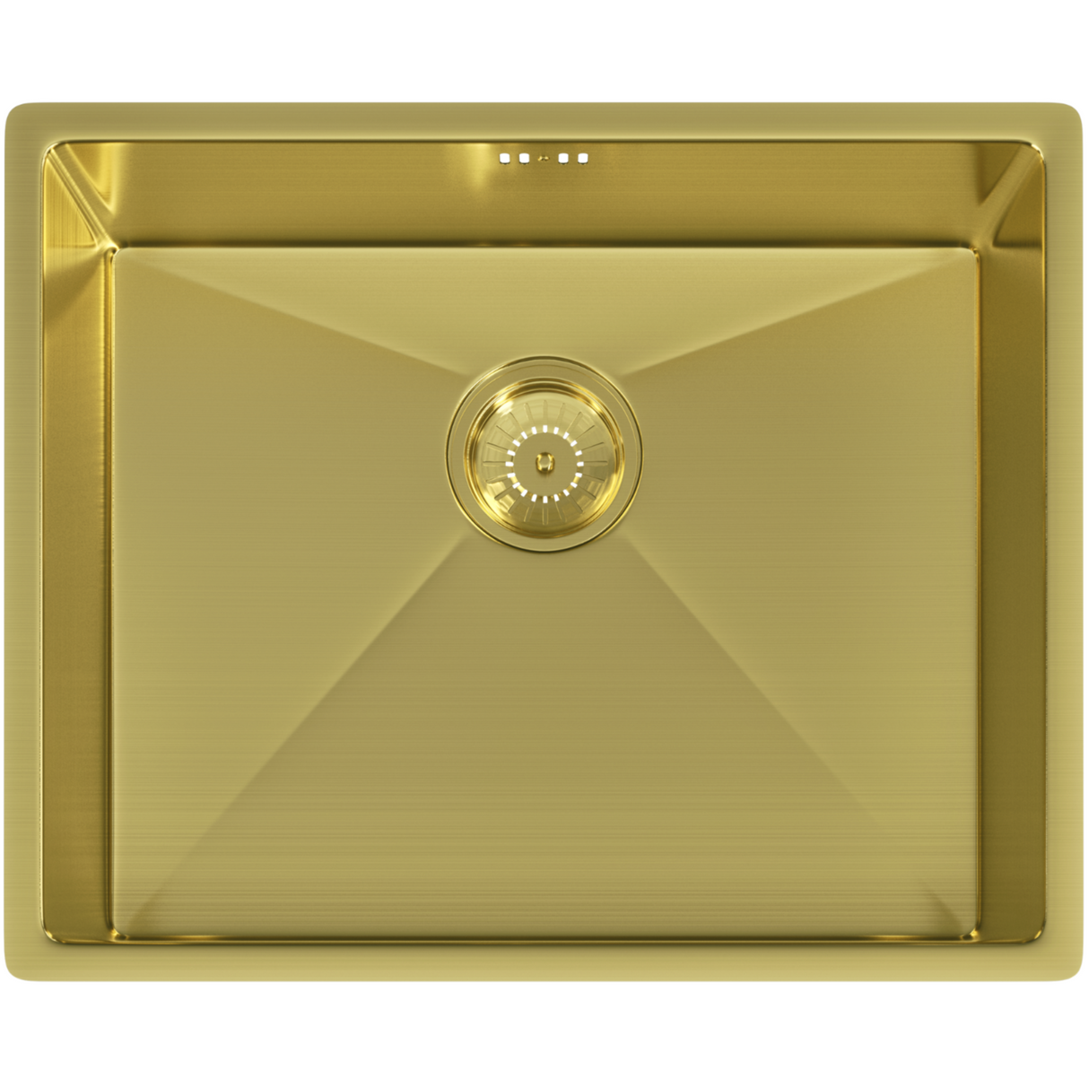 Ellsi Elite 1.0 Bowl Stainless Steel Undermount Kitchen Sink Brushed Brass 540mm x 440mm BRUSHED BRASS PDT-000665_1