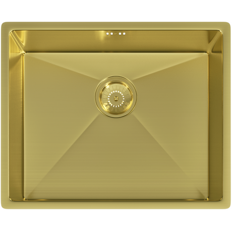Ellsi Elite 1.0 Bowl Stainless Steel Undermount Kitchen Sink Brushed Brass 540mm x 440mm BRUSHED BRASS PDT-000665_1