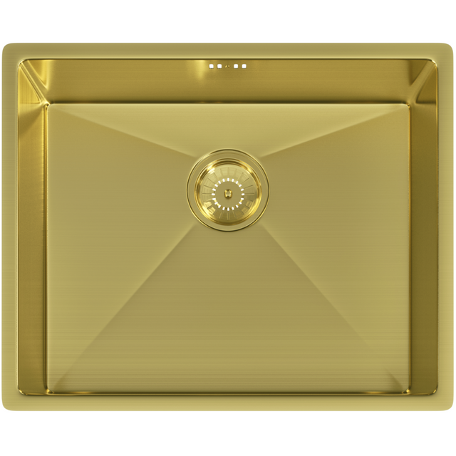 Ellsi Elite 1.0 Bowl Stainless Steel Undermount Kitchen Sink Brushed Brass 540mm x 440mm BRUSHED BRASS PDT-000665_1