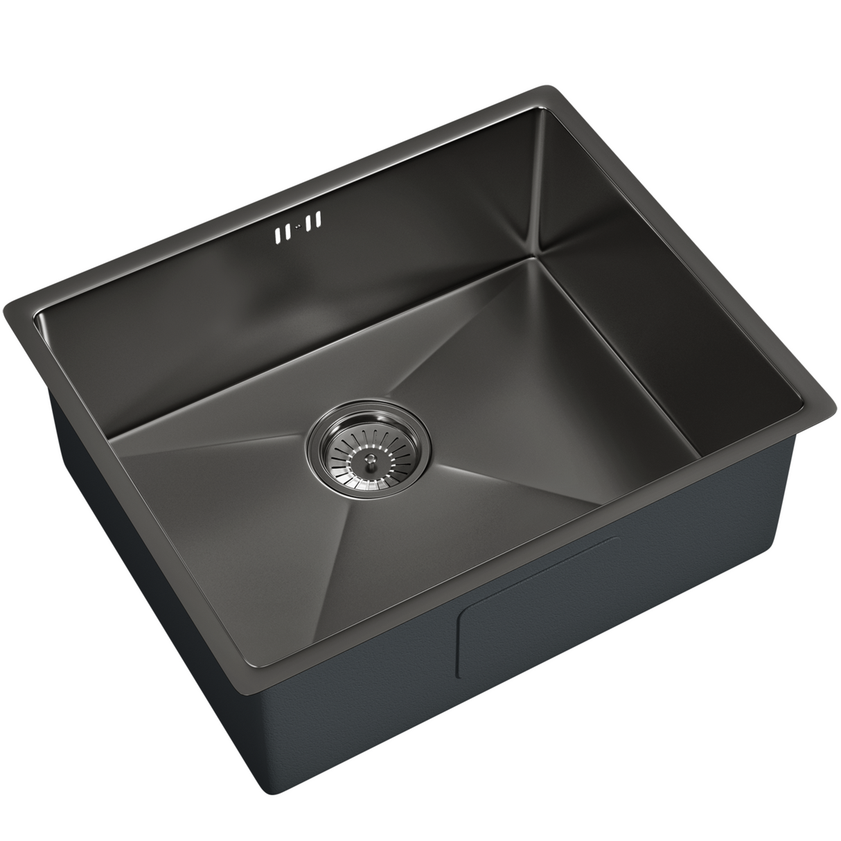Ellsi Elite 1.0 Bowl Stainless Steel Undermount Kitchen Sink Gun Metal 540mm x 440mm GUN METAL PDT-000440_2